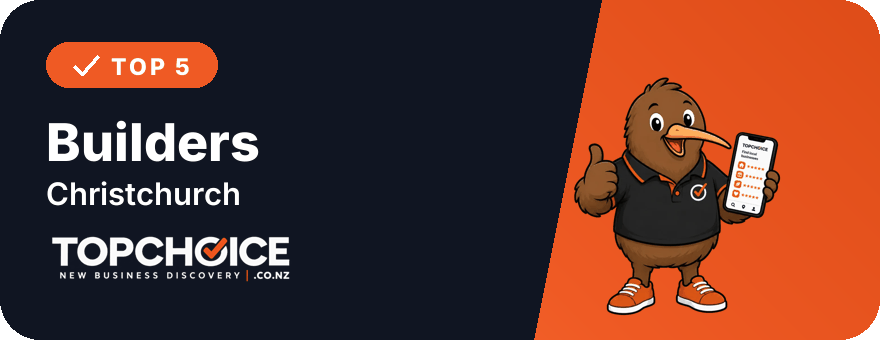 Top 5 Builders in Christchurch on TopChoice badge