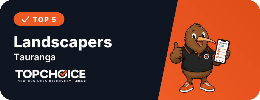 Top 5 Landscapers in Tauranga on TopChoice badge