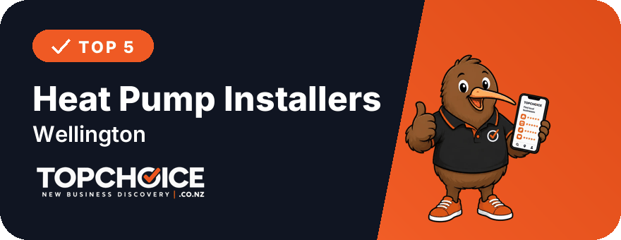 Top 5 Heat Pump Installers in Wellington on TopChoice badge