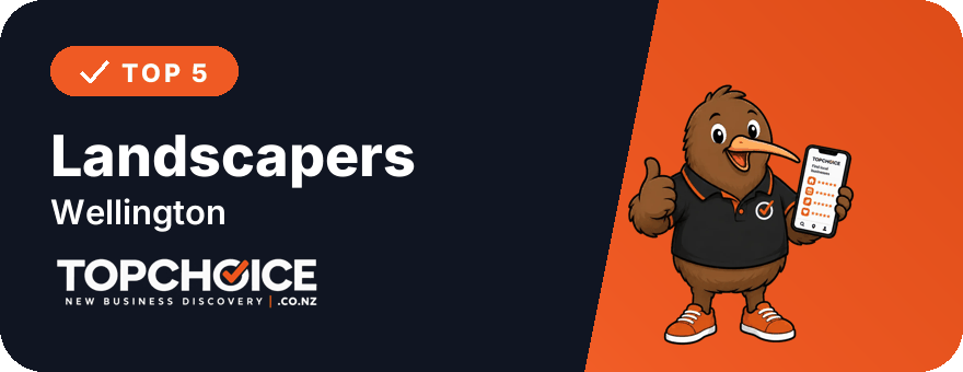 Top 5 Landscapers in Wellington on TopChoice badge