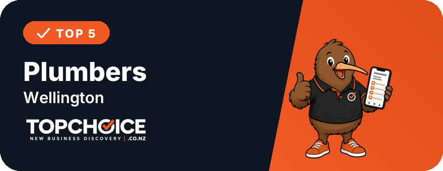 Top 5 Plumbers in Wellington on TopChoice badge