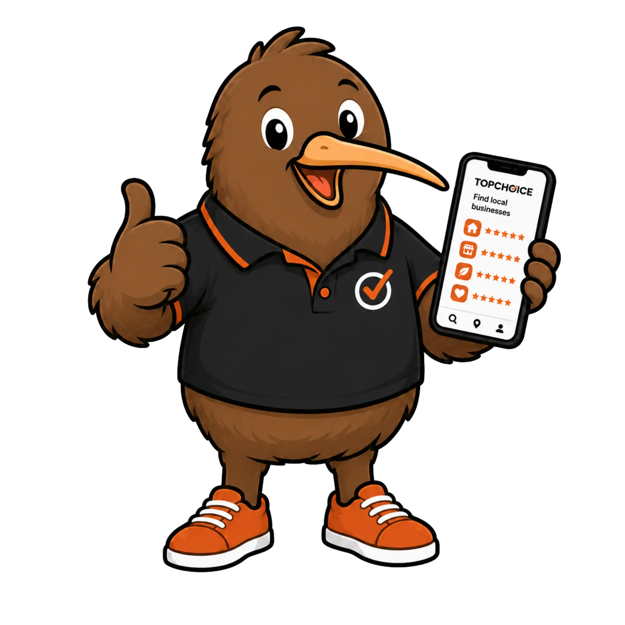 TopChoice kiwi mascot